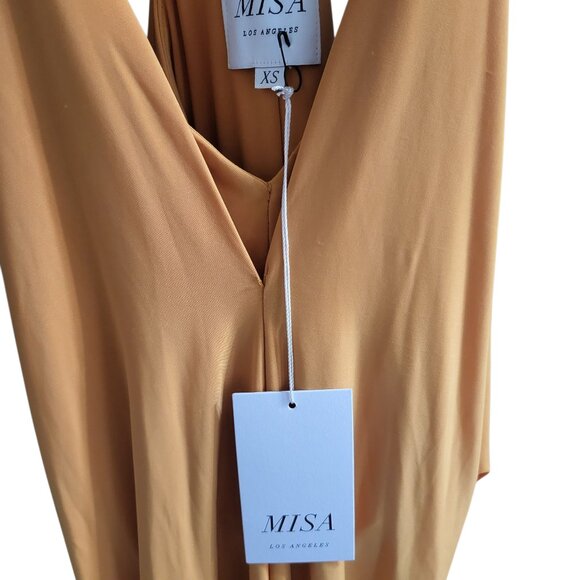 MISA Los Angeles Women's Marigold Domino Mini Dress Size XS NWT Yellow - Picture 10 of 12